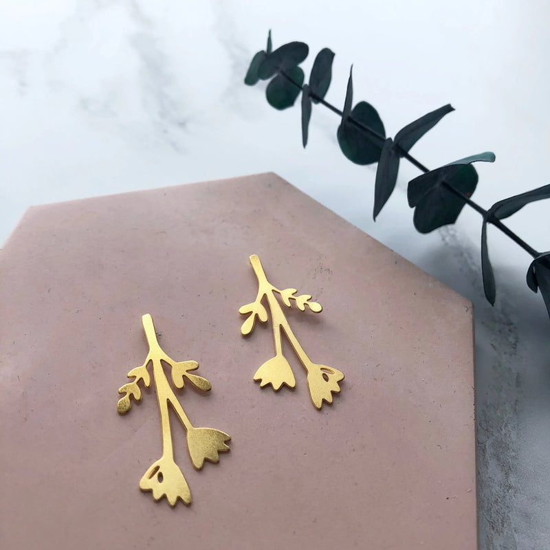 Gold Bloom Stud Earrings