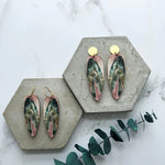 Calathea Stromanthe Tristar Drop Earrings