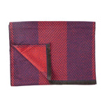 Blue/Red Herringbone Bamboo Scarf