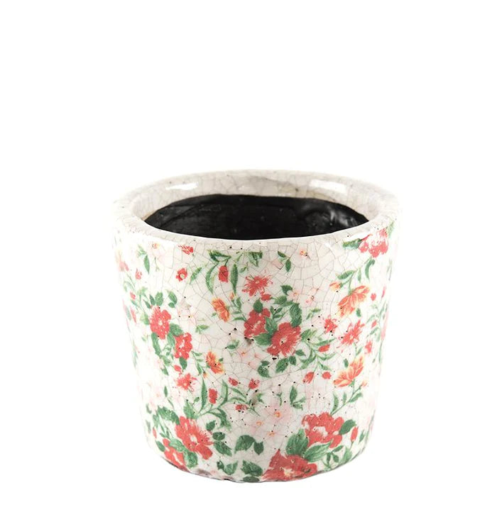 Vintage Floral Pot 10cm