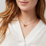 Squirrel Geometric Necklace Rose Gold