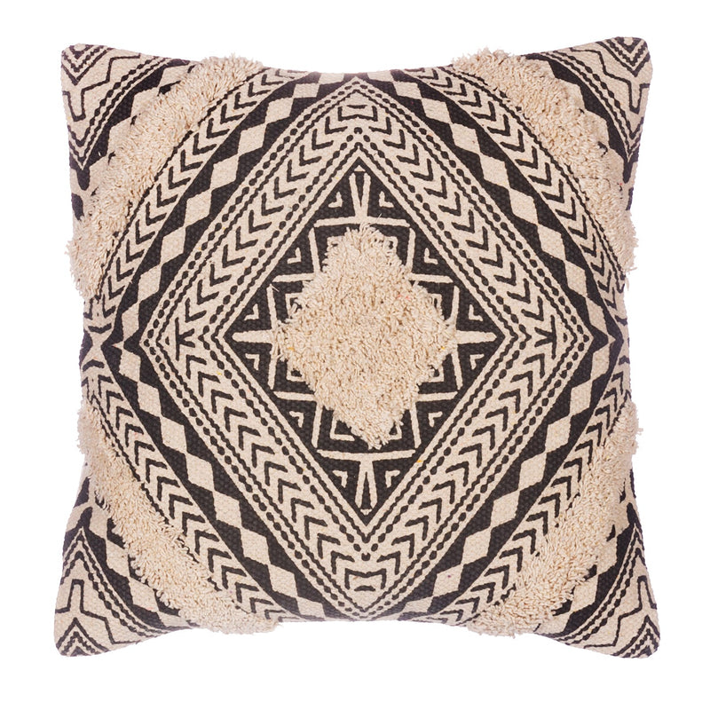 Black And White Bohemian Cushion