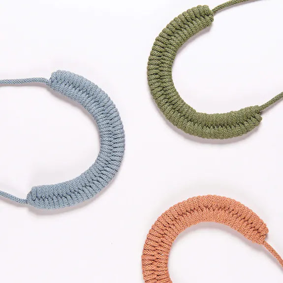 Woven Necklace Kit - Avocado, Steel and Terracotta