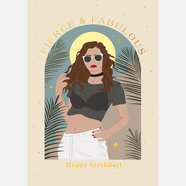 Fierce & Fabulous Happy Birthday Card