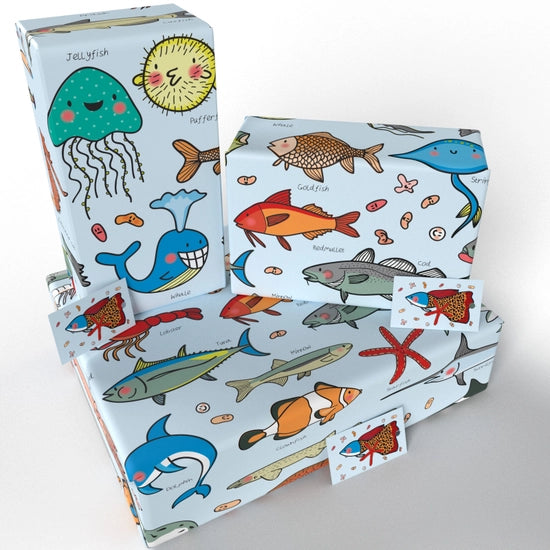 Cavallini Fish Wrapping Paper