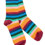 Multi Coloured Fine Stripe Bamboo Socks