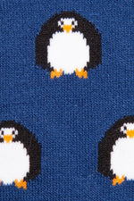 Navy Penguin Bamboo Socks