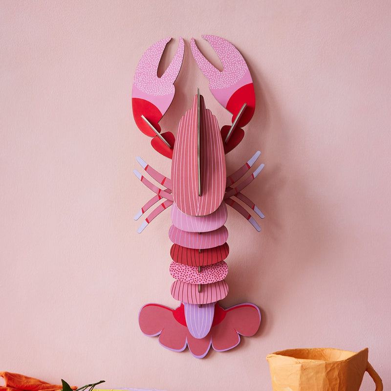 Deluxe Pink Lobster Wall Art