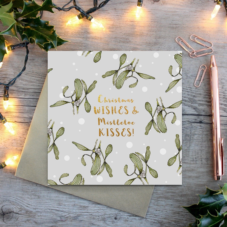 Christmas Wishes And Mistletoe Kisses Card – Fig And Fox