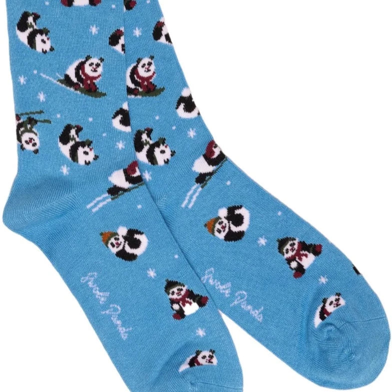 Skiing Panda Bamboo Socks